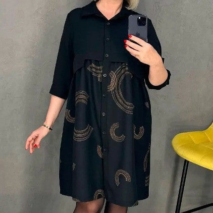 Damen Sommerkleid Modern Überlagerung Look