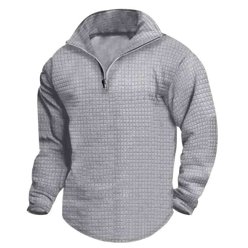 Herren Wärme Pullover Strukturiert Kragen