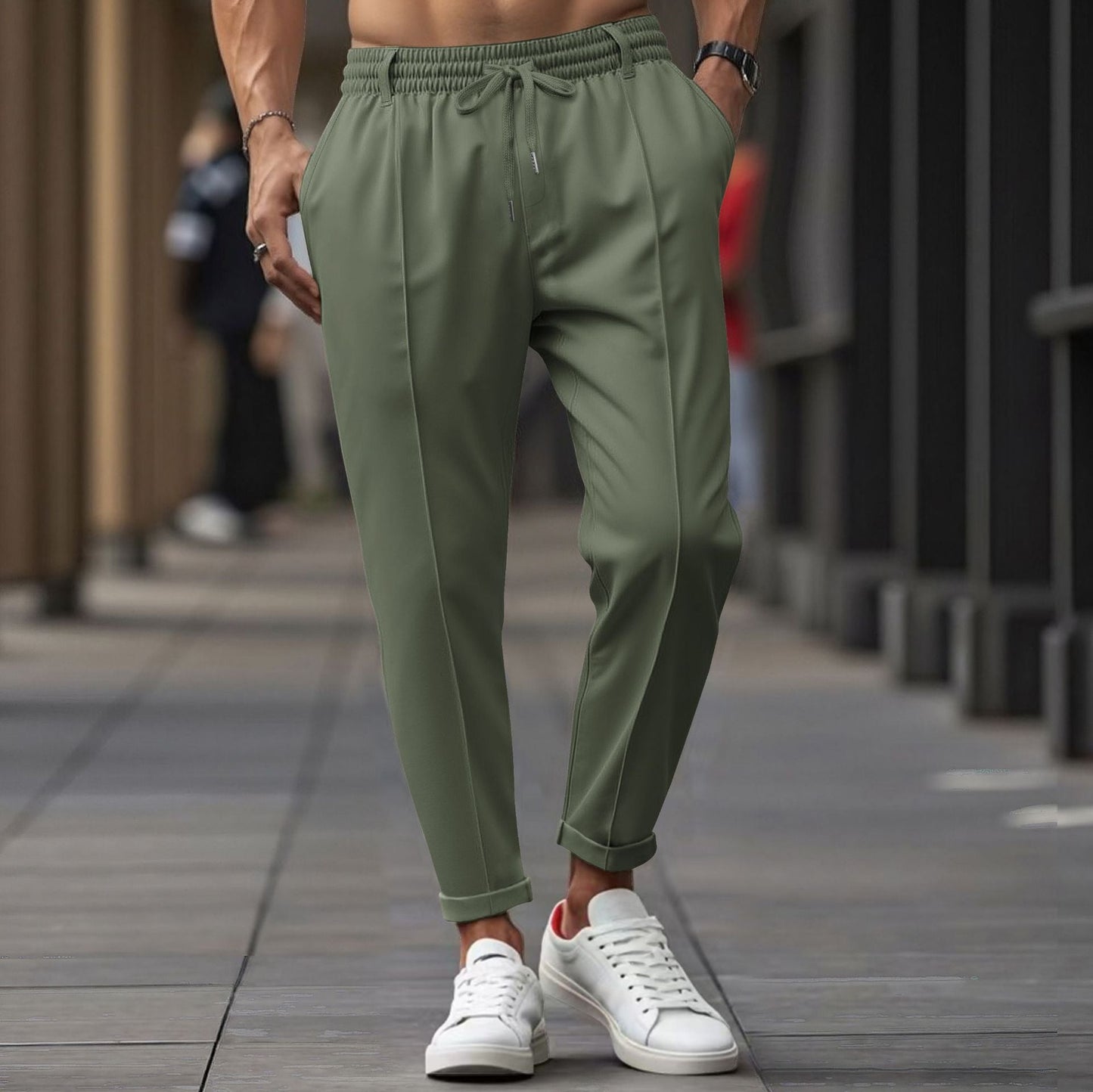 Herrenhose Bequem Elastisch Baumwolle