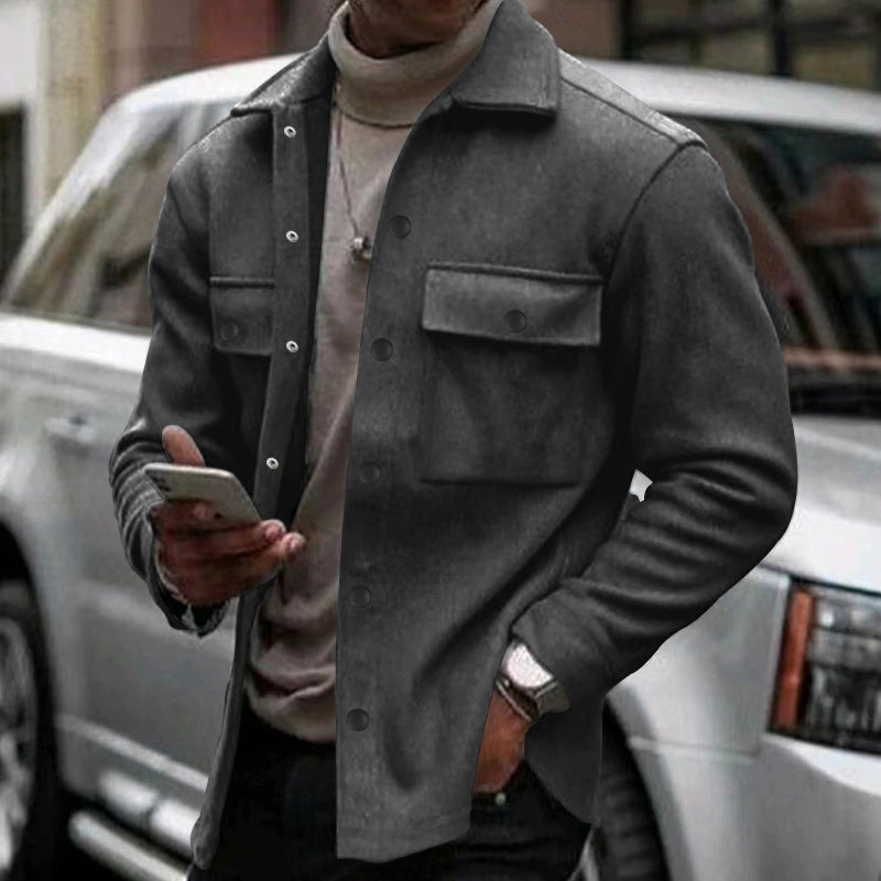 Herren Overshirt Jacke Lässig Sportlich