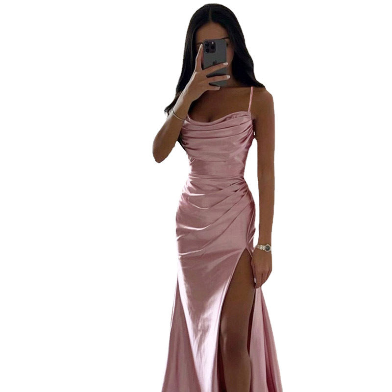 Damen Maxikleid Elegant Hochwertig Lang