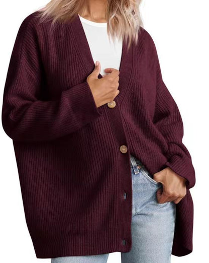 Damen Cardigan Herbst Streifen Modern