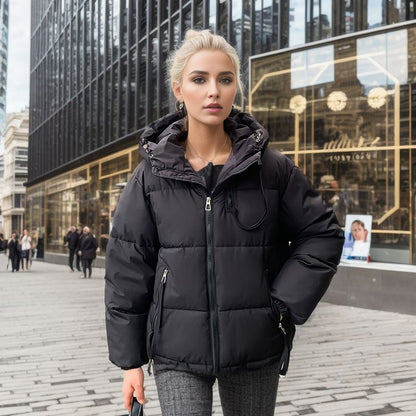 Damen Pufferjacke Warm Isoliert Kapuze