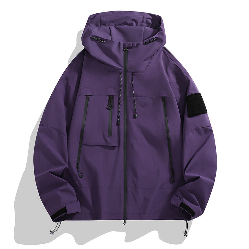 Herren Outdoor-Jacke Funktionell Kapuze Wasserdicht