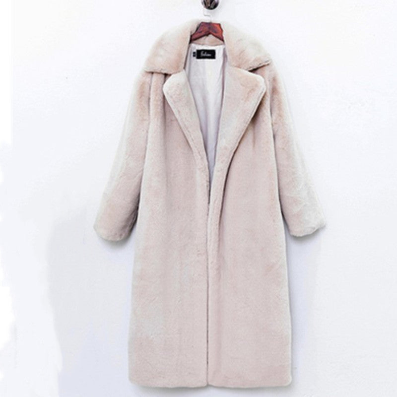 Luxus Damen Mantel Teddy Stil Langhaar Wintersaison