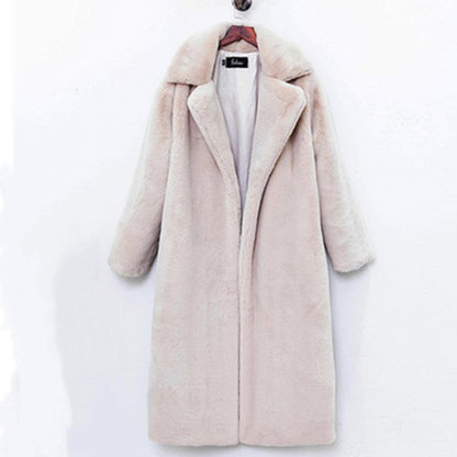Luxus Damen Mantel Teddy Stil Langhaar Wintersaison