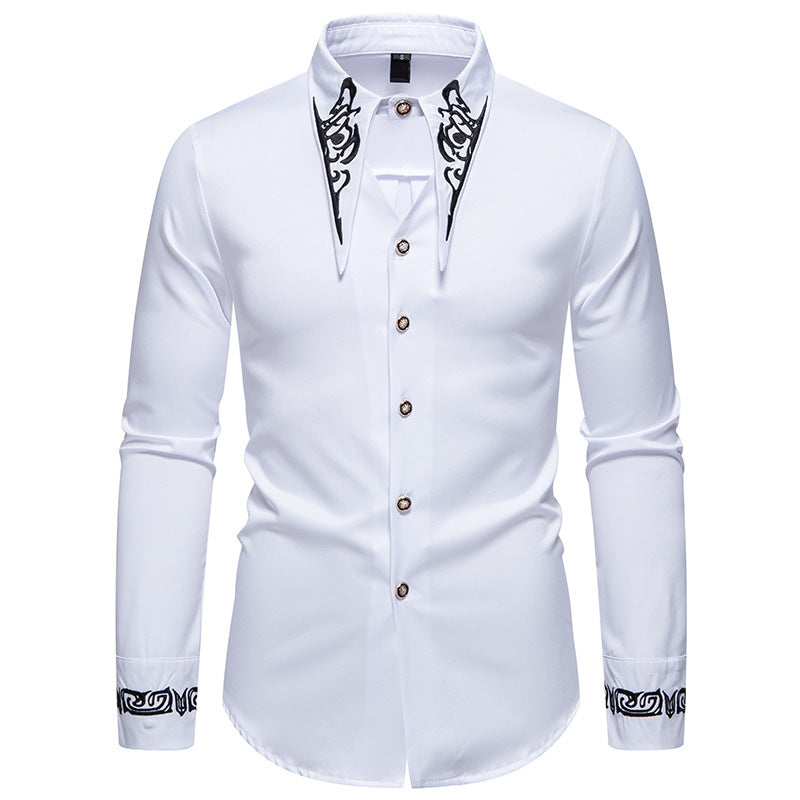 Herren Hemd Modern Kragen Design