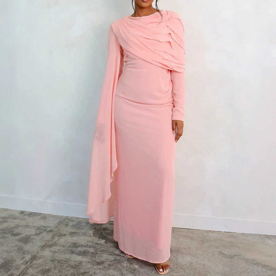 Damen Abendkleid Elegant Langarm