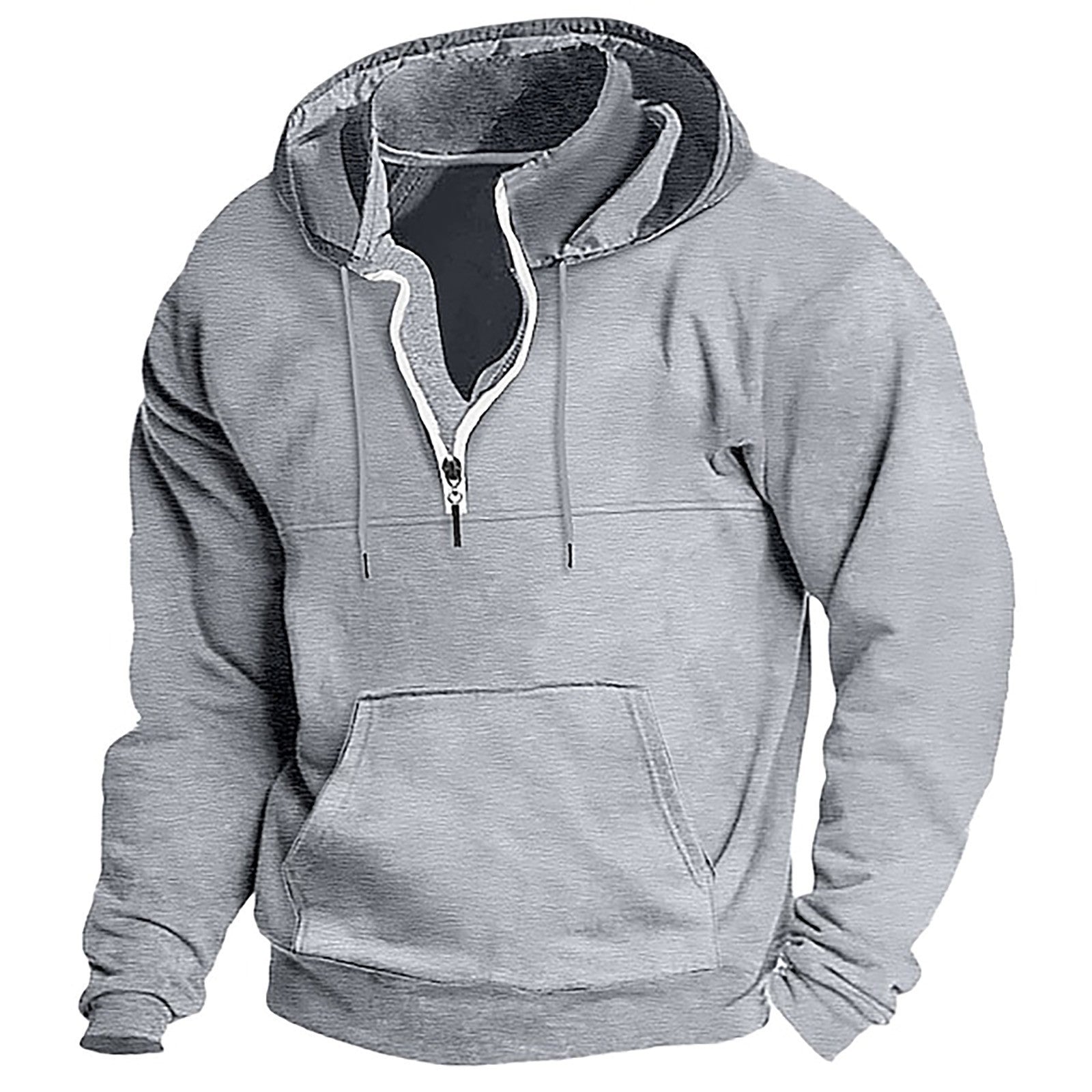 Herren Kapuzenpullover Bequem Reißverschluss - IdealeKleiden