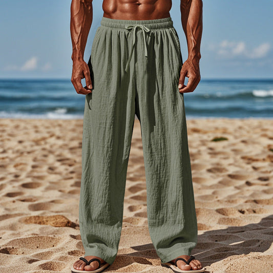 Herren Strandhose Bequem Elastisch Seitentaschen - IdealeKleiden