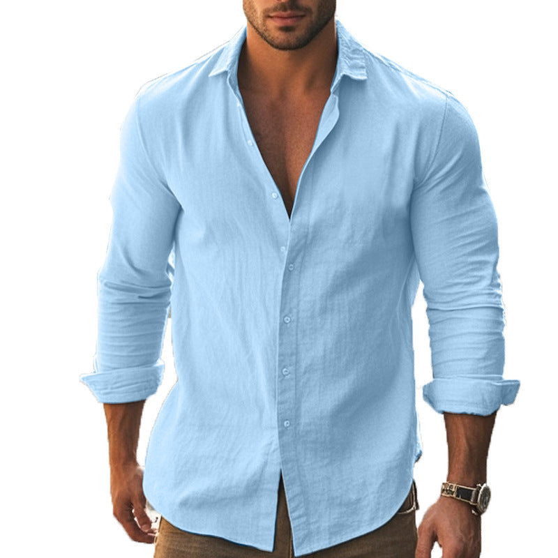 Herren Hemd Elegant Langarm Moderner Kragen - IdealeKleiden