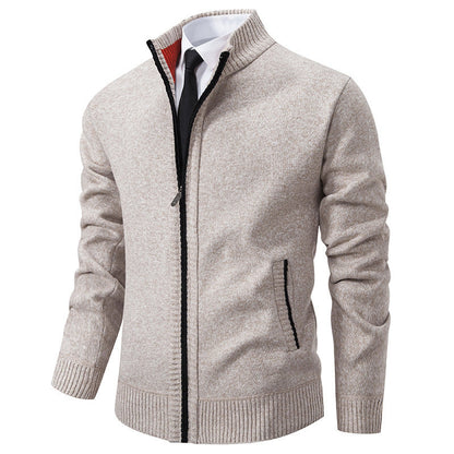 Herren Sportjacke Stehkragen Reißverschluss Modern