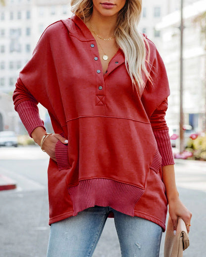 Damen Oversize Kapuzenpullover Bequem Stilvoll