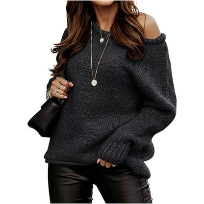 Damen Off-Shoulder Pullover Elegantes Design