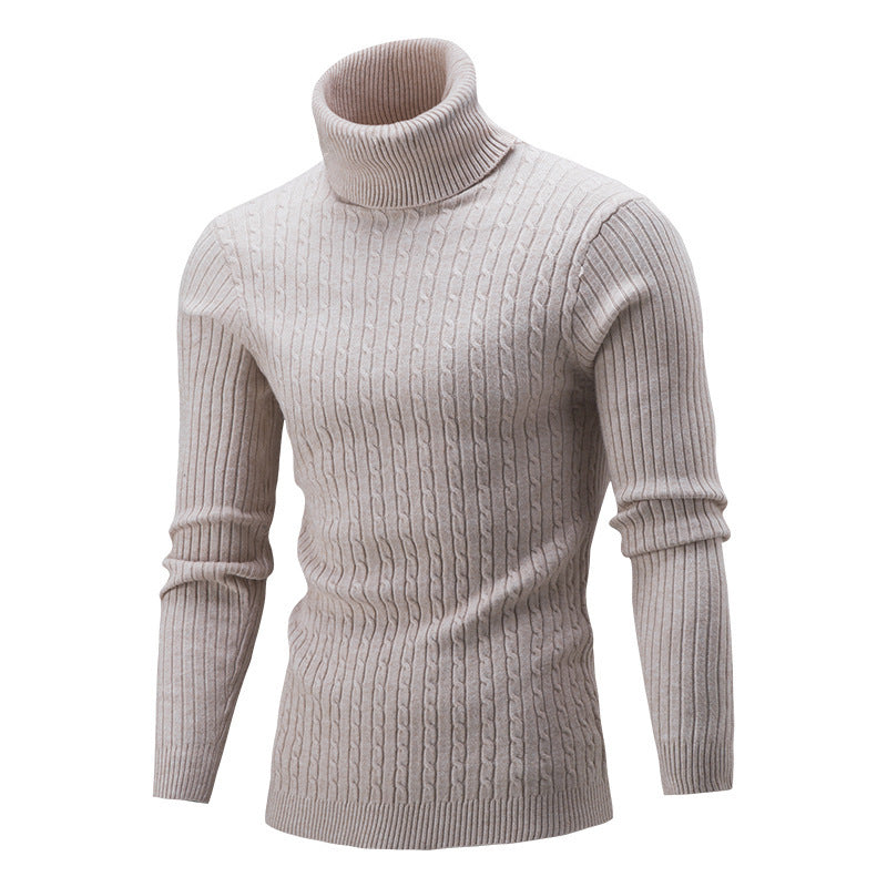 Herren Rollkragenpullover Hochwertig Strick Luxus Design