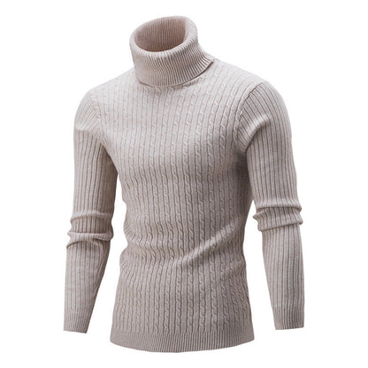 Herren Rollkragenpullover Hochwertig Strick Luxus Design