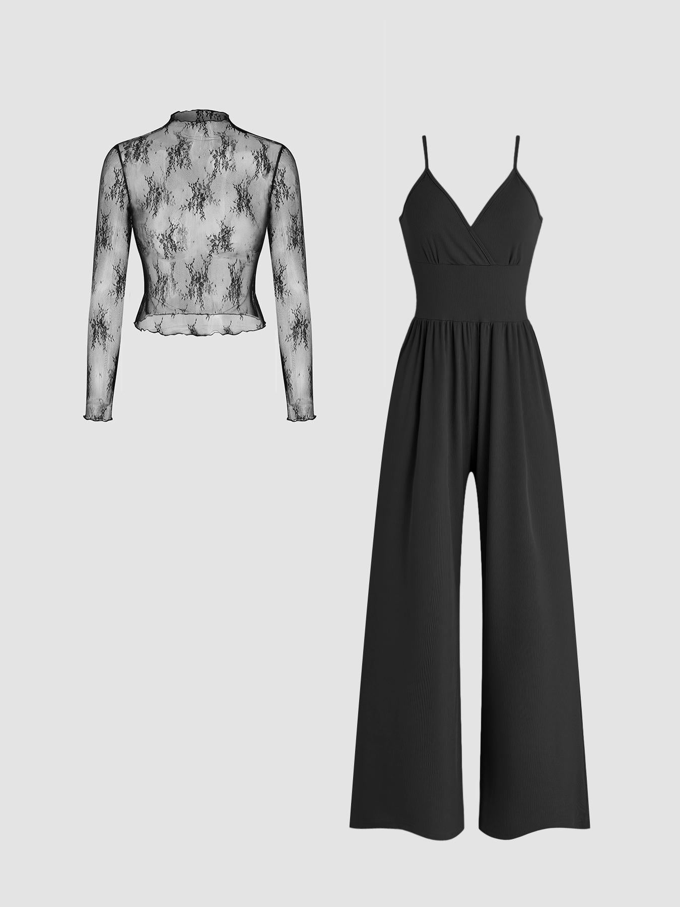 Frauen Cocktail Jumpsuit Elegant Kurvig