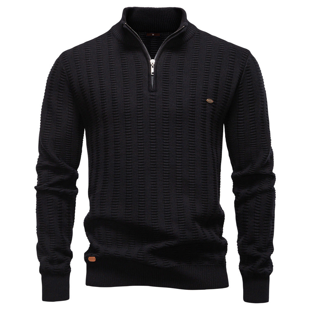 Herren Pullover Strukturiert Halbzipper Modern Design