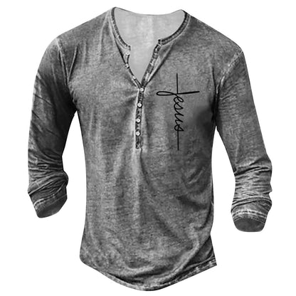 Herren Langarm-Shirt Grafikdruck Trendy Casual