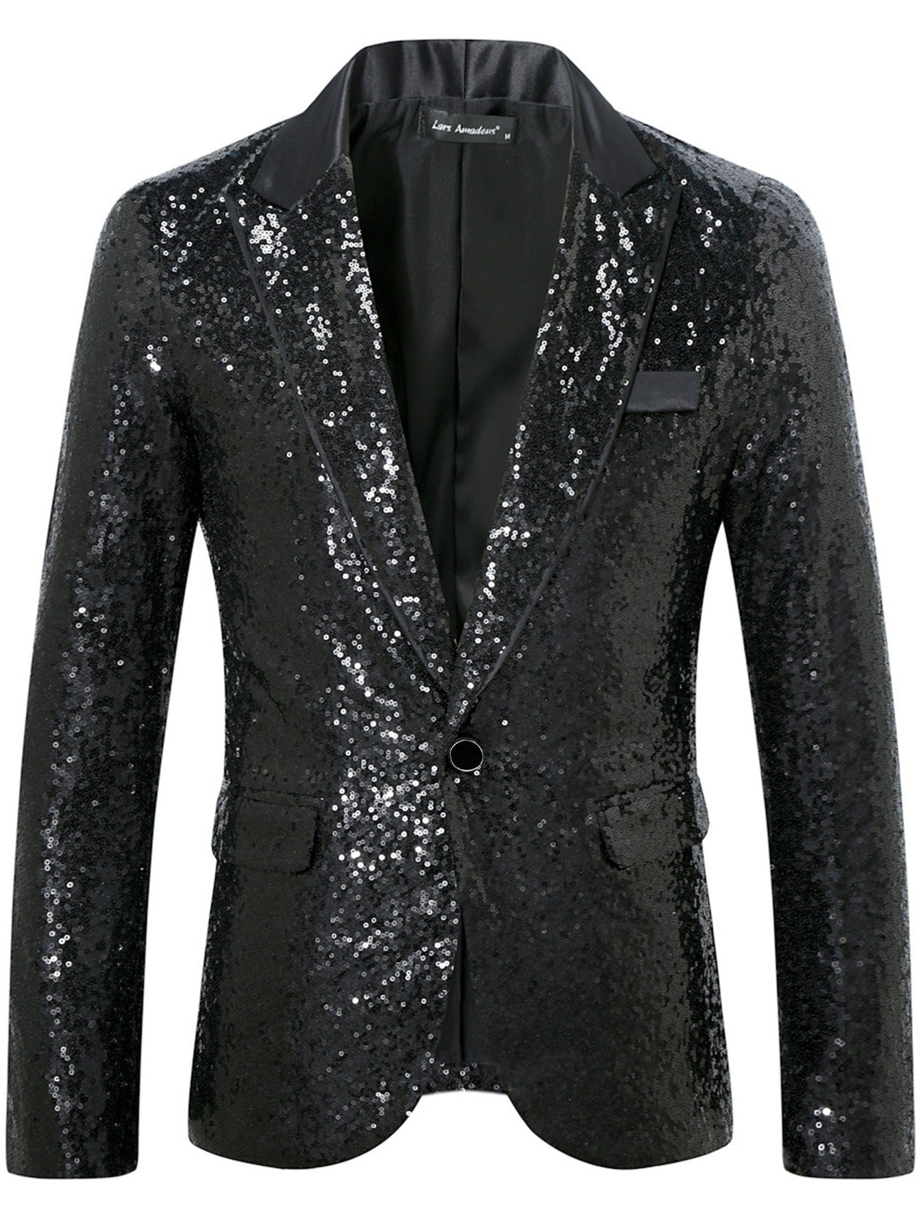 Herren Pailletten Blazer Elegant Abendwear