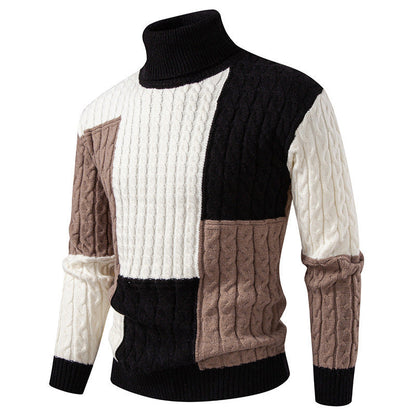 Herren Pullover Rollkragen Modern Strick Design