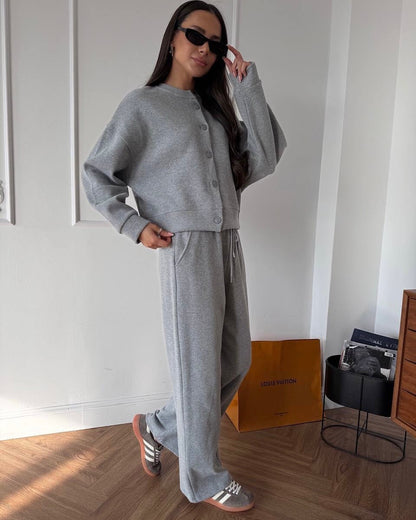 Damen Sweatshirt Bequem Sportlich Jogginganzug