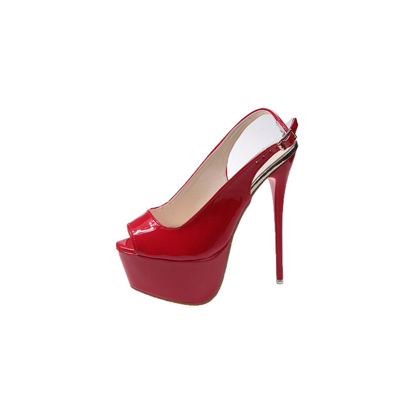 Damen High Heels Offener Rücken Stiletto Schuhe