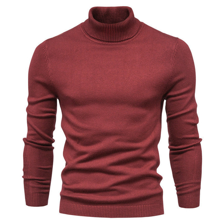 Herren Rollkragenpullover Feinwolle Elegantes Design