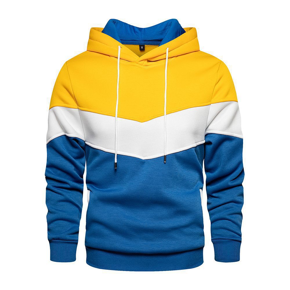 Herren Trendpullover Kapuze Geometrisches Muster