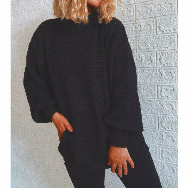 Stylische Damenkleidung | Strickpullover mit Rippenmuster