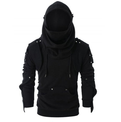 Herren Hoodie Modern Kragen Praktische Taschen - IdealeKleiden