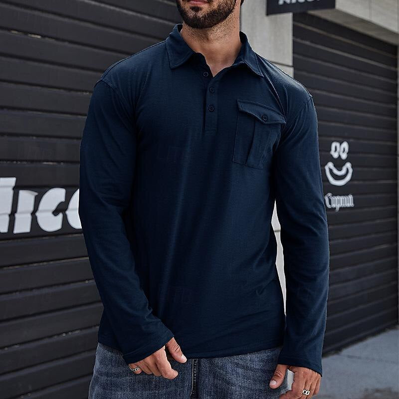 Herren Hemd Lange Ärmel Moderner Stil