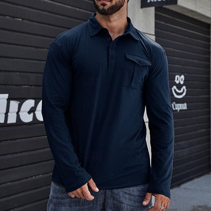 Herren Hemd Lange Ärmel Moderner Stil