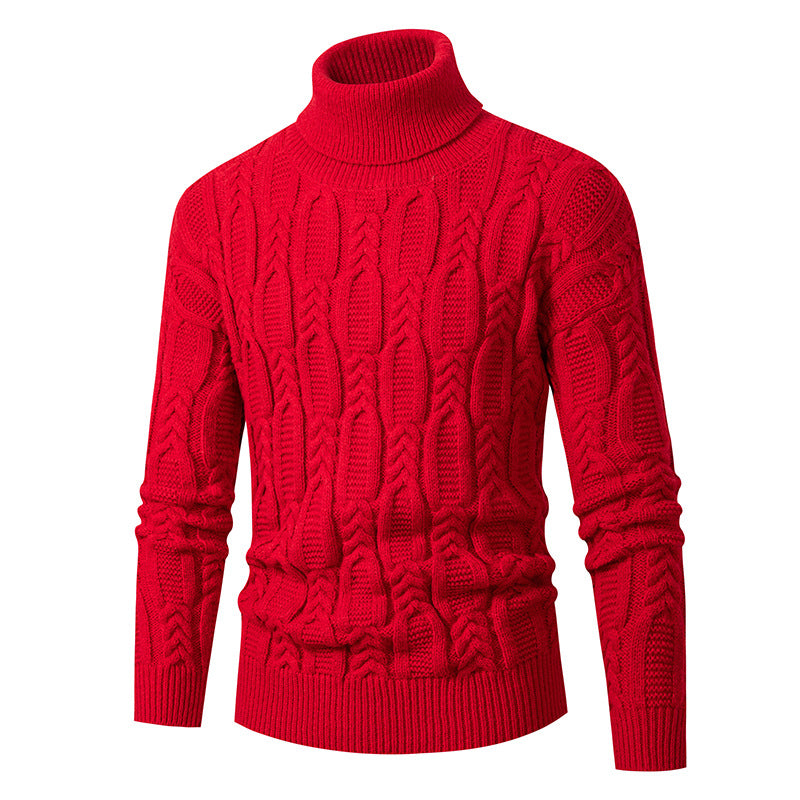 Herren Rollkragenpullover Strukturiert Elegantes Design