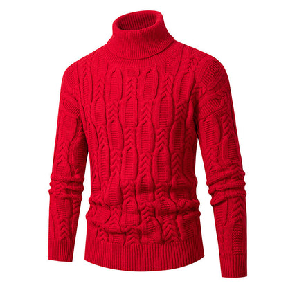 Herren Rollkragenpullover Strukturiert Elegantes Design