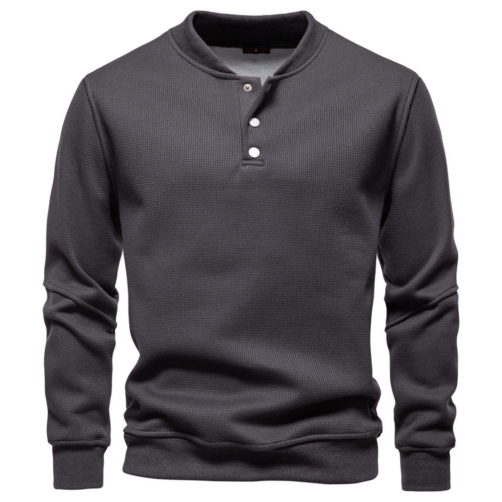 Herren Pullover Langarm Strukturiert Modern