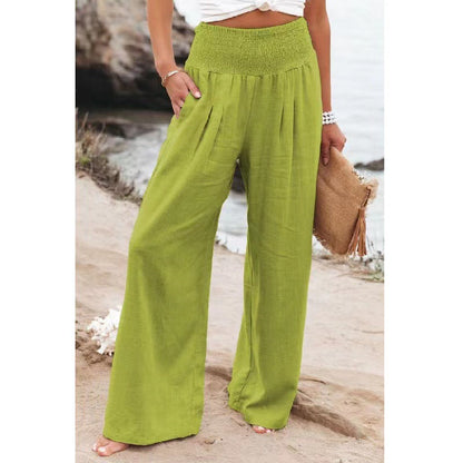Damen Leinenhose Bequem Elegant