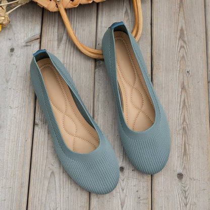 Damen Strick-Schuhe Elastisch Bequem