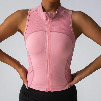 Damen Fitness-Top Elegant mit Reißverschluss