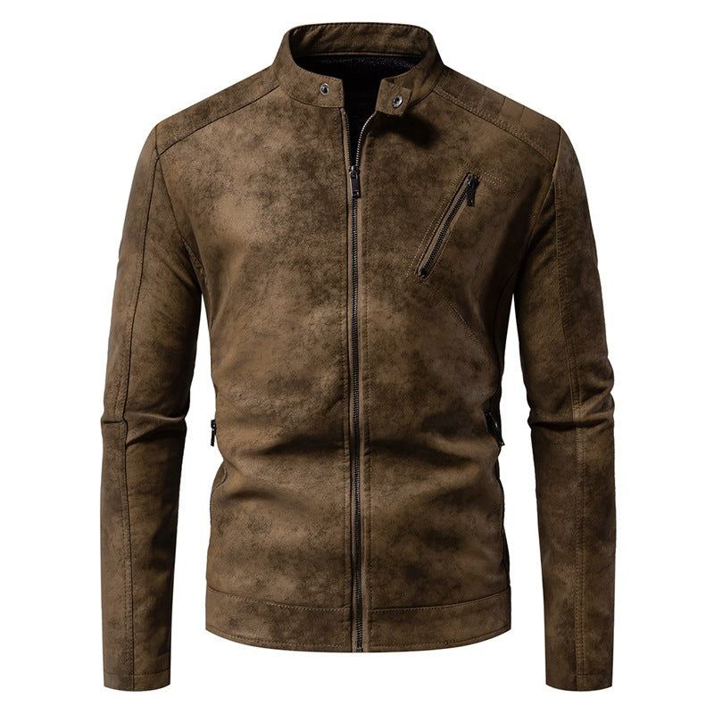 Herren Lederjacke Biker Stil Modern