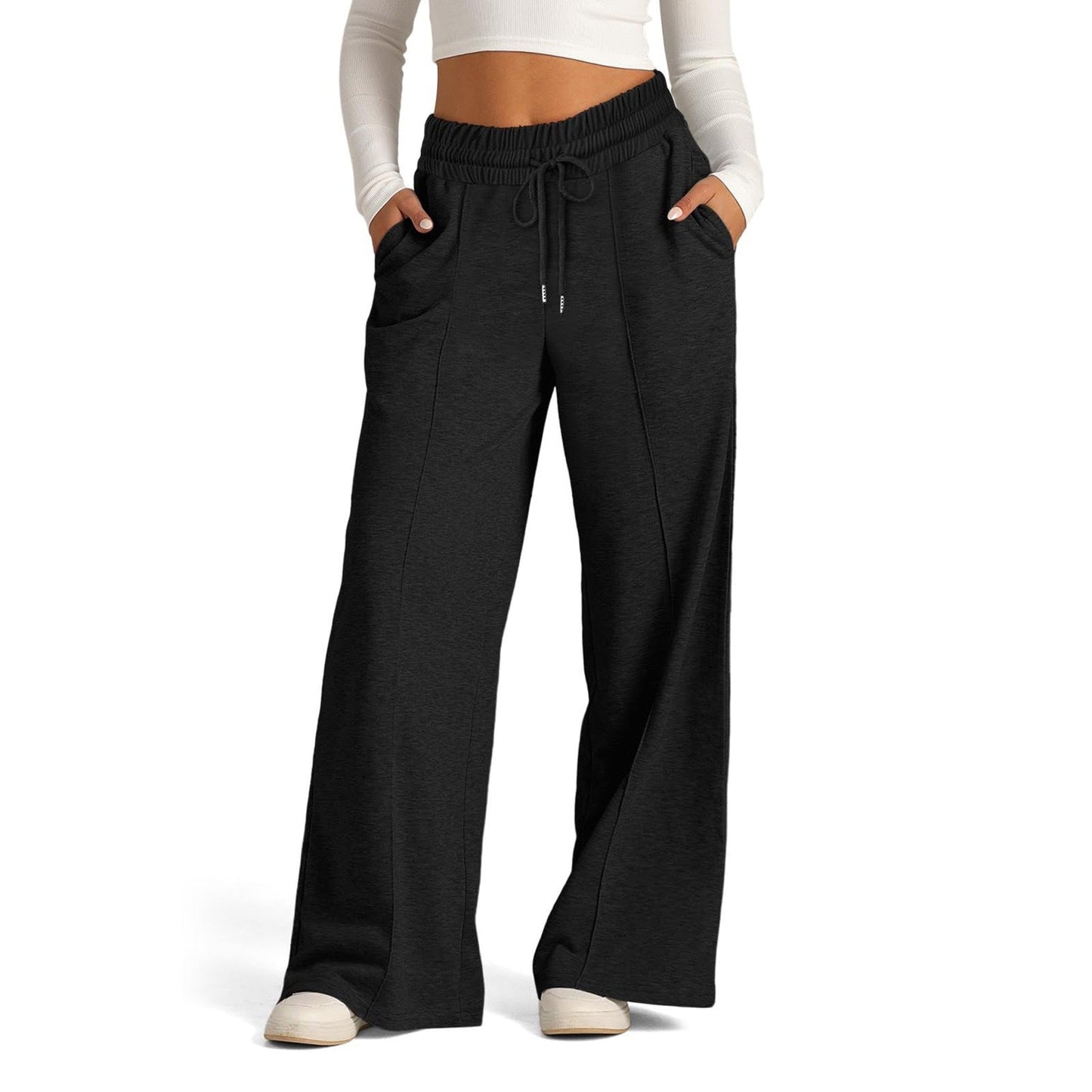 Damen Jogginghosen Bequem Elastisch Mit Taschen