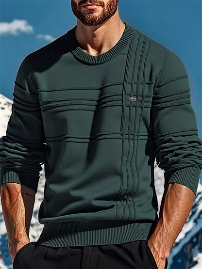 Herren Strickpullover Modern Textur Design