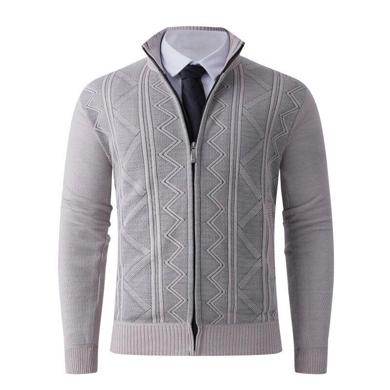 Herren Strickjacke Modern Elegant Zipper Design