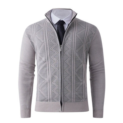 Herren Strickjacke Modern Elegant Zipper Design