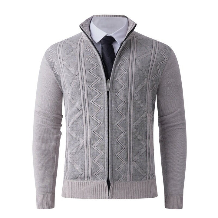 Herren Strickjacke Modern Elegant Zipper Design