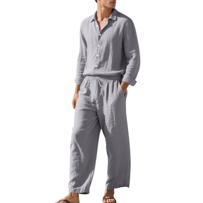 Herren Leinenanzug Bequem Elegant Slim Fit