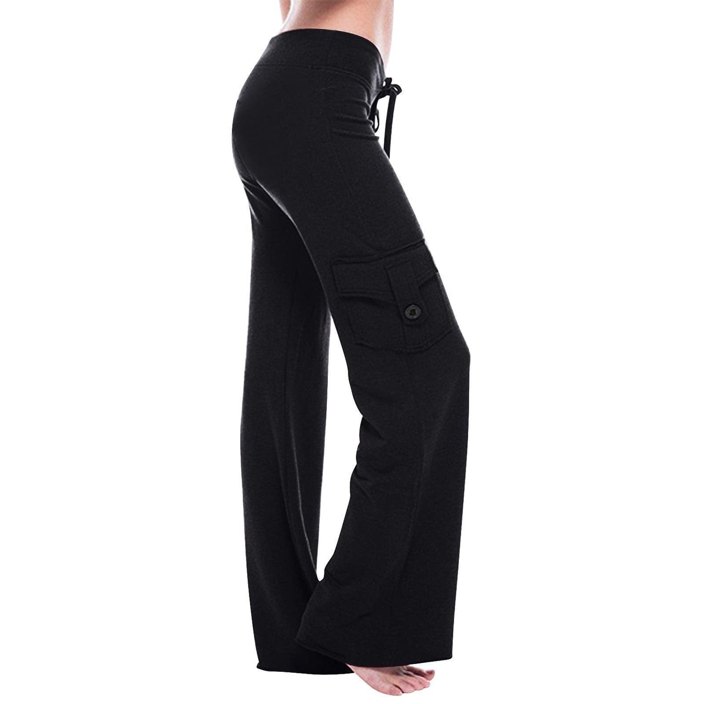 Damen Jogginghose Bequem Mit Taschen Elastisch