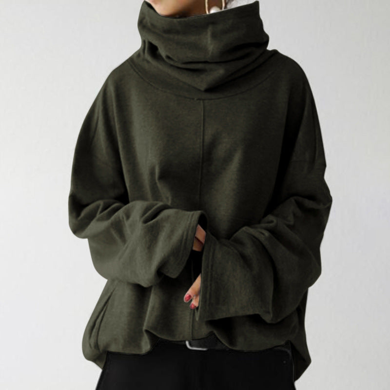 Trendiger Einfarbig Rollkragen Pullover