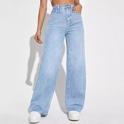 Damen Jeans Hose Bequem Lässig Schnitt