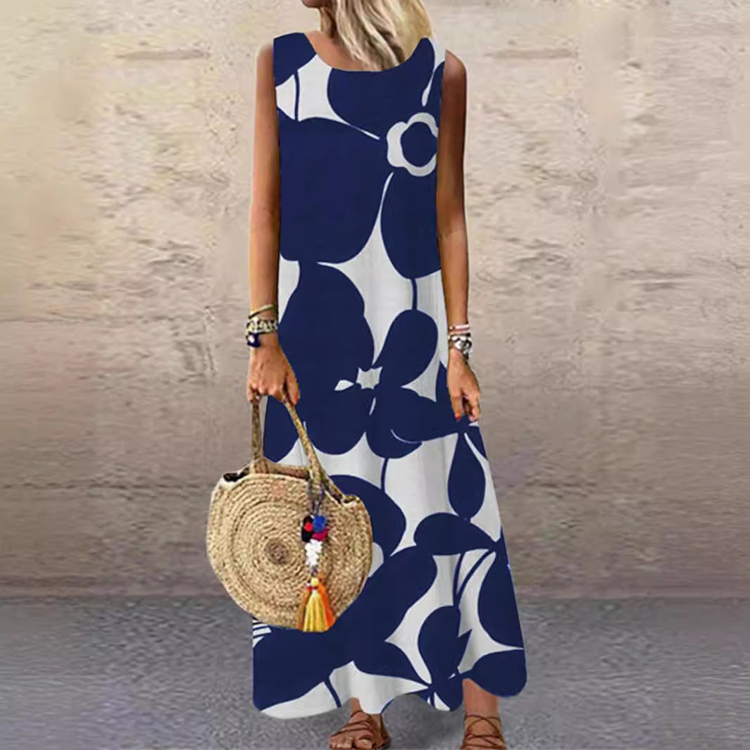 Damen Sommerkleid Floral Leichtigkeit Raffung